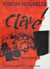 Antoni CLAVE: Exhibition 1972 (engravings), Original Lithograph Signed