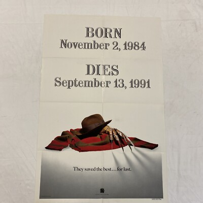 1991 US Advance One Sheet Freddy's Dead: The Final Nightmare Poster Double Sided