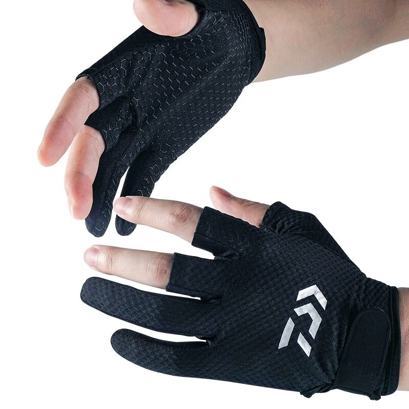 Daiwa DG-8322CS Fishing Glove Full Finger Cut Three Finger Cut Gloves Non-slip - image 4 of 4