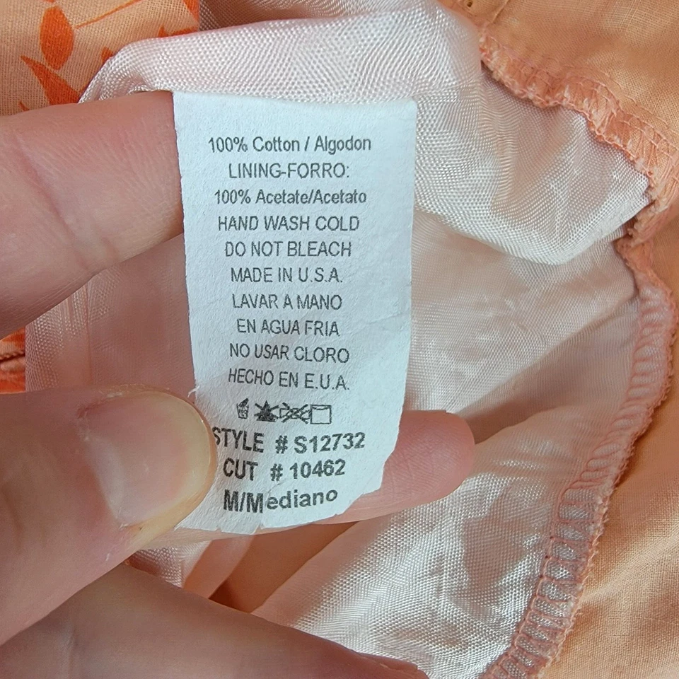 Adorable Falda Para Mujer Años 90 Y2K FORVER 21 Línea A M Naranja Floral Primavera Años 2000 Elegante Foto 3 de 4