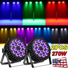 2PCS 270W 18 LED Par Light DMX Stage Lighting RGBW DJ Disco Show Party Lights US