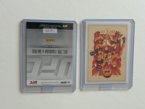2021 Panini Instant UFC 249 Artist Series Posters FERGUSON GAEHJE Julie Tran SP - Picture 4 of 4