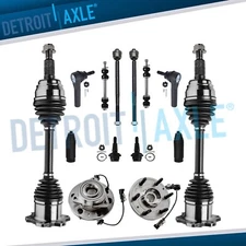 Front CV Axles Wheel Bearing Hubs Suspension Kit for Silverado Sierra 1500 Tahoe