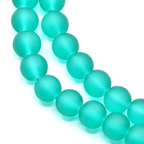 1Strand Transparent Glass Beads Frosted Round Mutli-Color for Jewelry Making - Picture 20 of 80