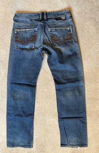 DIESEL Yarik Blue Denim Mens Straight Leg Jeans W32 L32