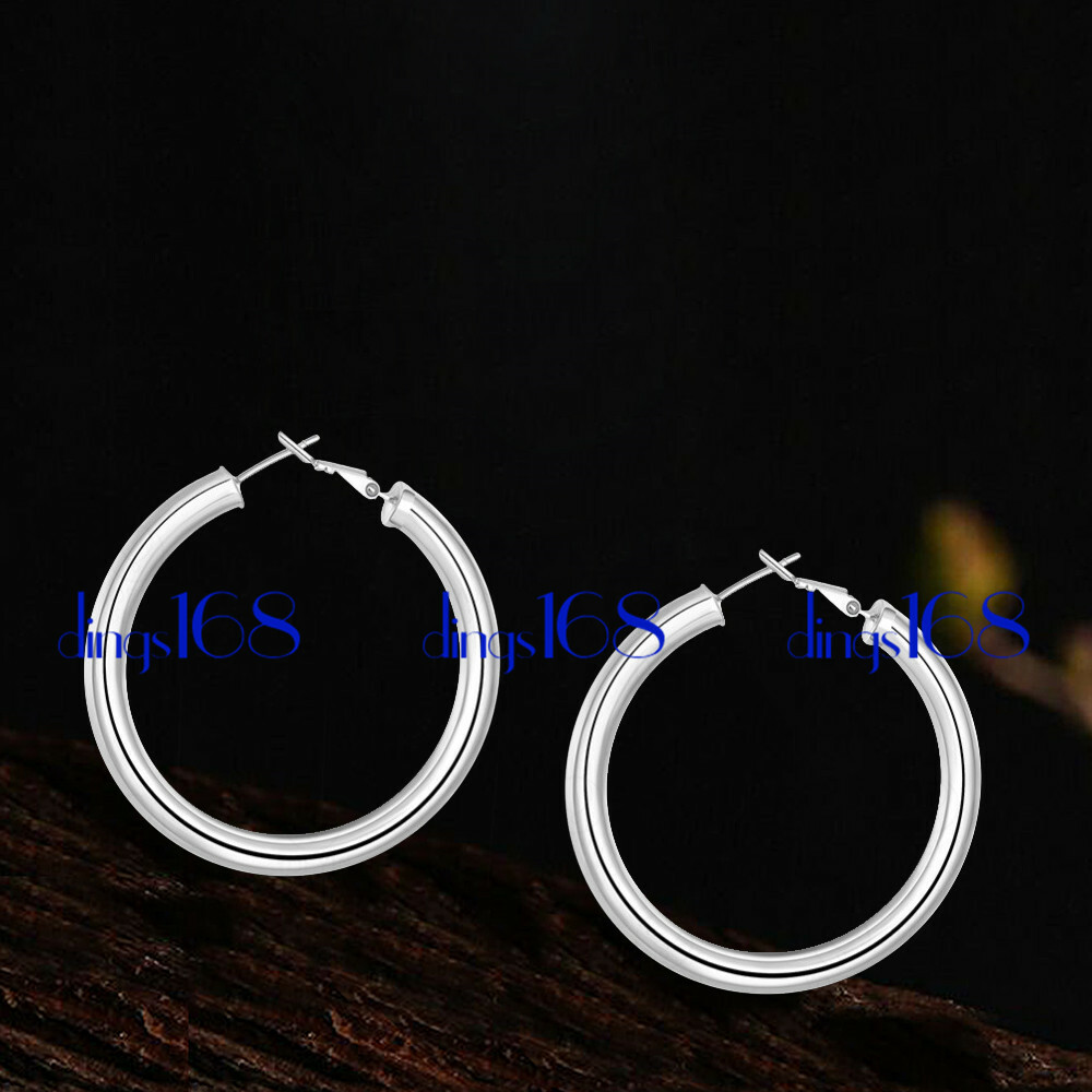 Hoop Earrings In Sterling Silver | Scandinavian Design &ndash; Mila Silver