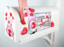 Mailbox Magnet (Partial Cover) Happy Valentine's Day Gnome Sweet Gnome