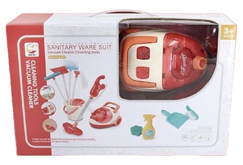 Aspirapolvere Giocattolo Bambini Realistico Luci e Suoni Finto Gioco Set per Bambini - Foto 4 di 5