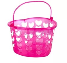 Set 2 Pink Glitter Heart Shaped Valentine's Day Gift Baskets