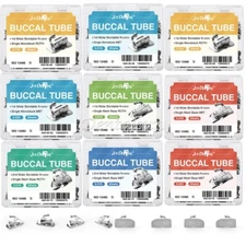 80pcs Dental Ortho Buccal Tube Bondable 1st/2nd Non-Convertible Roth/MBT 018/022