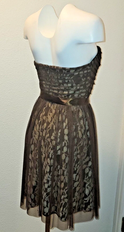 Vestido halter Max and Cleo para mujer talla 6 chocolate Sweatheart Foto 4 de 4