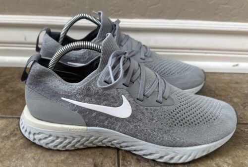 Nike Epic React Flyknit Womens Gray White Running Shoes AQ0070-002 Size 10