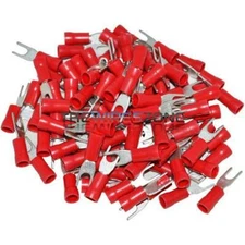 The Install Bay by Metra 18-22 Gauge #6 Red Spade Terminals 100 Pack RVST6