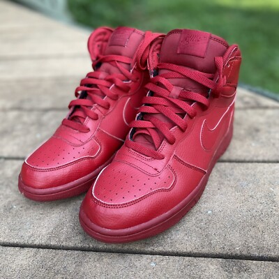 NIKE Big High Gym Red 336608-660 US Men Red Leather Upper Very Good  Condit
