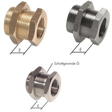 Schottverschraubungen Messing/vernickelt Edelstahl Druckkluft Fitting Wasser