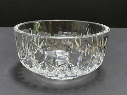 Waterford Crystal 5"  Round Bowl Cut Signed Vintage