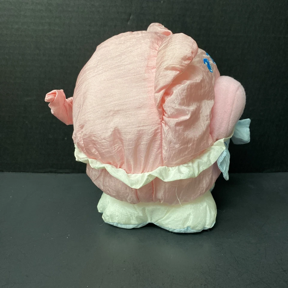 Juguete de peluche de nailon Little Tikes Pig de colección orejas arrugadas sonajero 1993 Foto 3 de 4