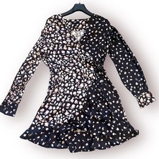 Paige Carrie Ann Fragrant Rose Floral Faux Wrap Dress M Boho Cottage Whimsical