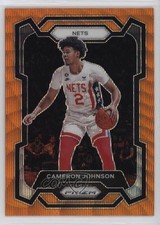 2023-24 Panini Prizm Orange Wave Prizm 27/60 Cameron Johnson #222 5b1