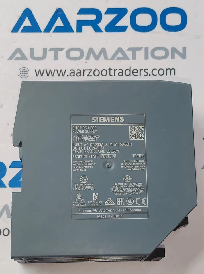 1Pc SIEMENS 6EP1333-2BA20 SITOP PSU100S 5A POWER SUPPLY | 6EP1333 2BA20 USED - Image 2 of 4