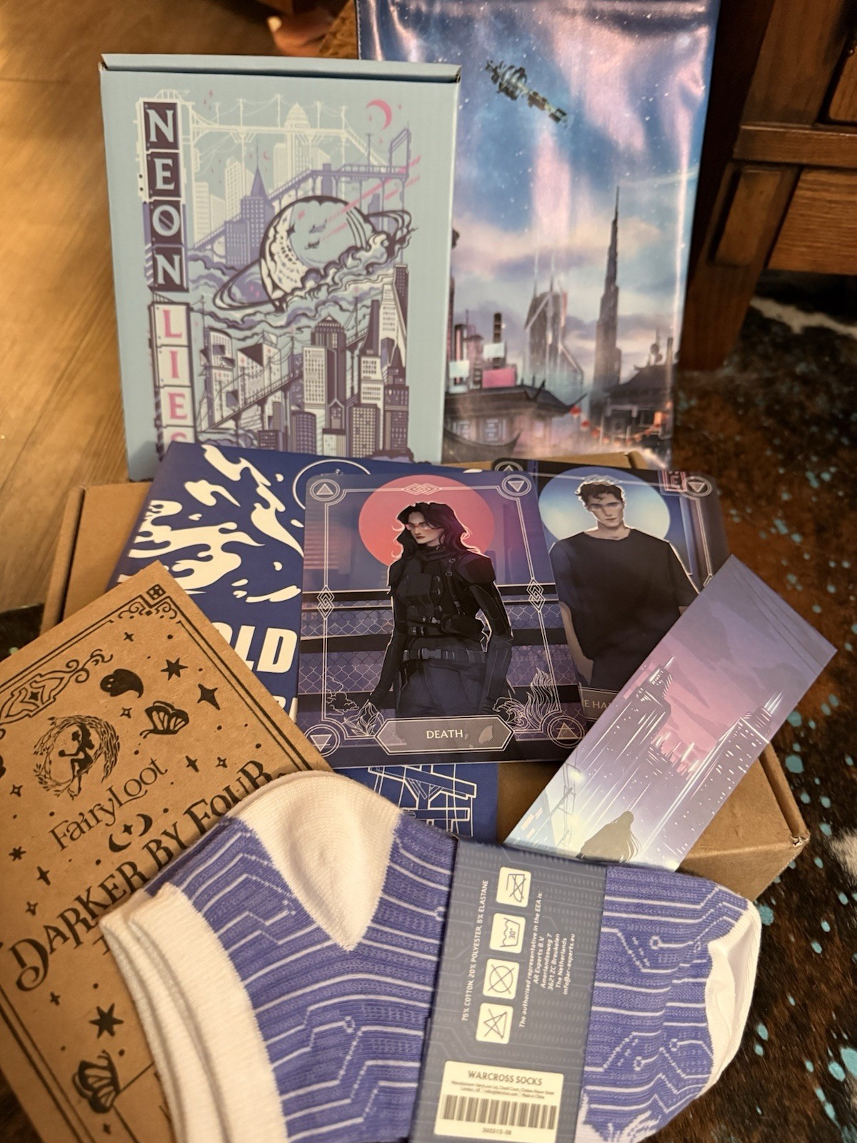 Fairyloot December YA Full Box Coldwire Cold Wire Chloe Gong Neon Lies