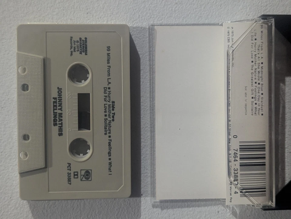 JOHNNY MATHIS Cassette Tape Lot/2 Feelings, The Christmas Music Of Johnny Mathis - Image 4 of 4