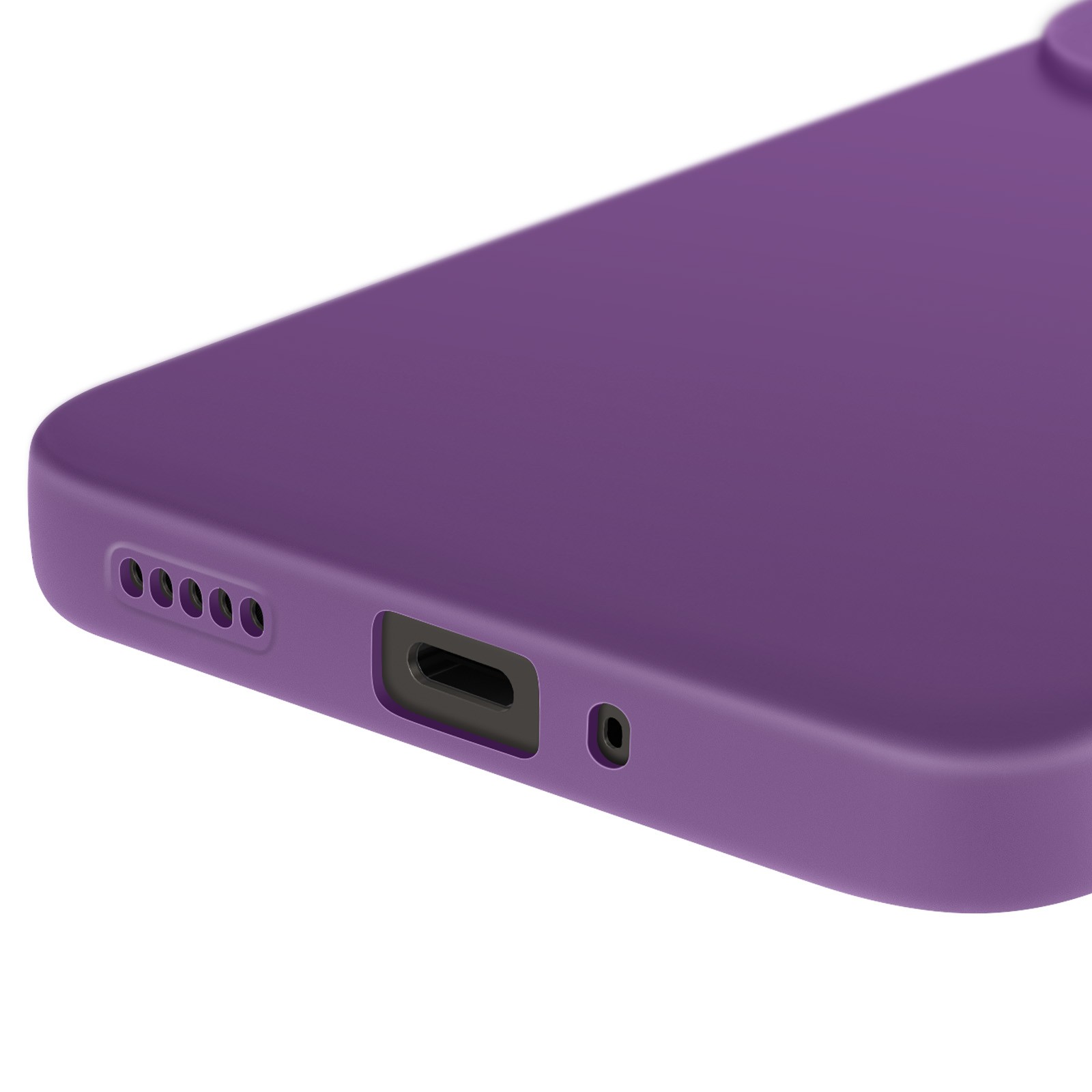 Coque Xiaomi 14T silicone mat antichoc violet à objectif protégé - 4