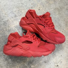 Nike Shoes Youth Size 7Y Red Air Huarache Run Triple Red Sneakers 654275-600