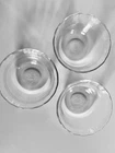 3 Vintage Pyrex Corning 6 oz.463 Clear Custard Cups Scalloped Edge 3 Outer Rings