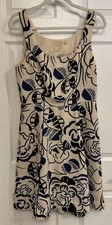 Anthropologie Vanessa Virginia Size 8 Floral INK Set Bloom Fit Flare Dress