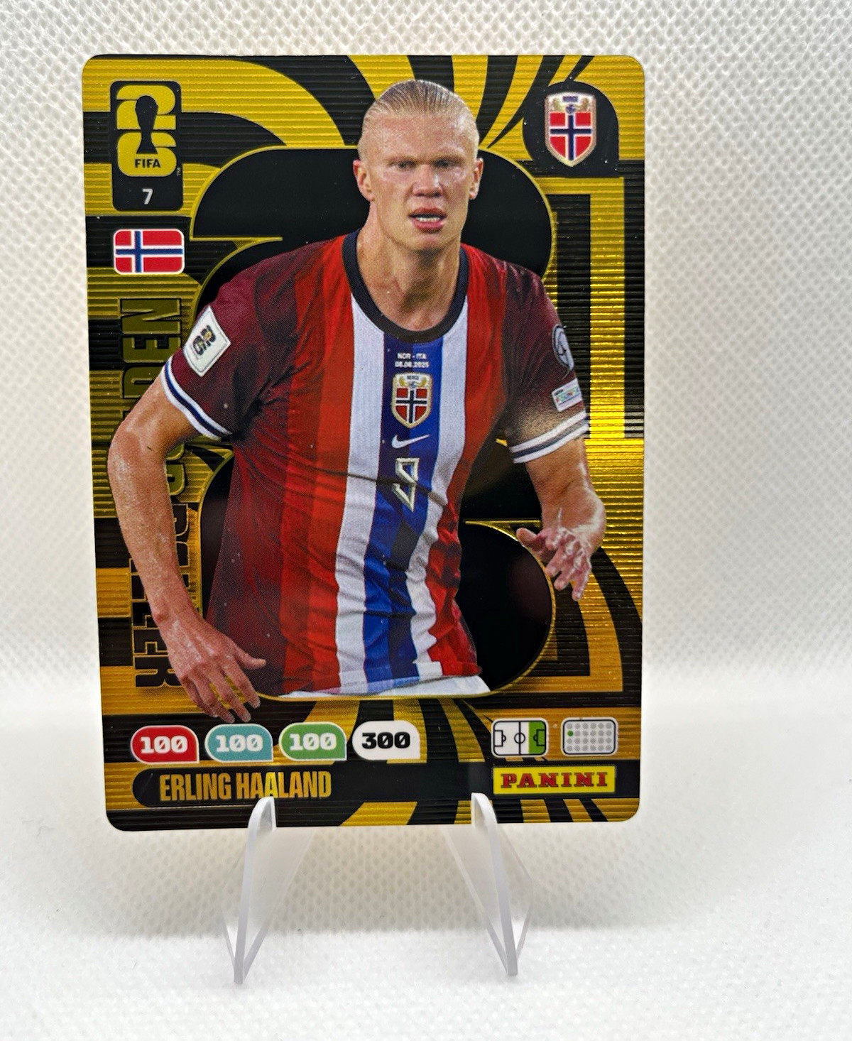 Panini Adrenalyn XL FIFA World Cup 2026 Erling Haaland Norway #7 Golden Baller