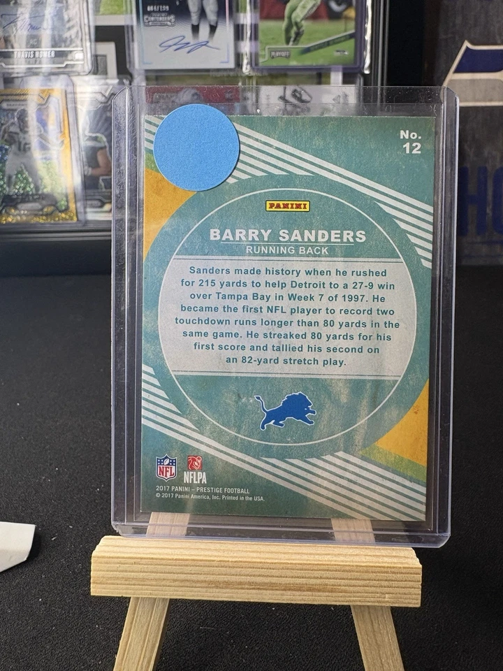 2017 Panini Prestige Living Legends Barry Sanders #12 HOF - Image 2 of 2
