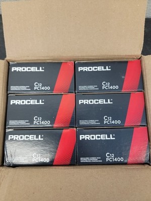 72 Duracell Procell C Alkaline Batteries 1.5V (PC1400, LR14) Exp For 8 Yrs+