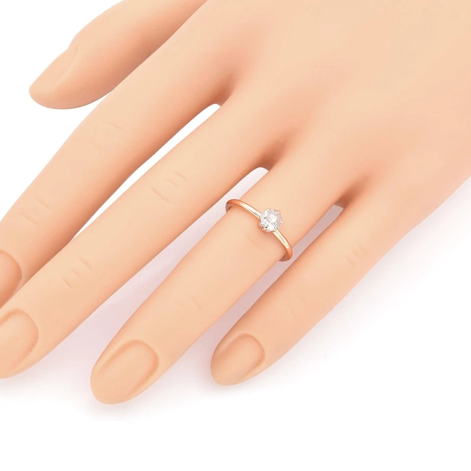 Antiguo anillo de compromiso solitario de diamantes talla euro de 0,40 quilates de oro amarillo Foto 3 de 4