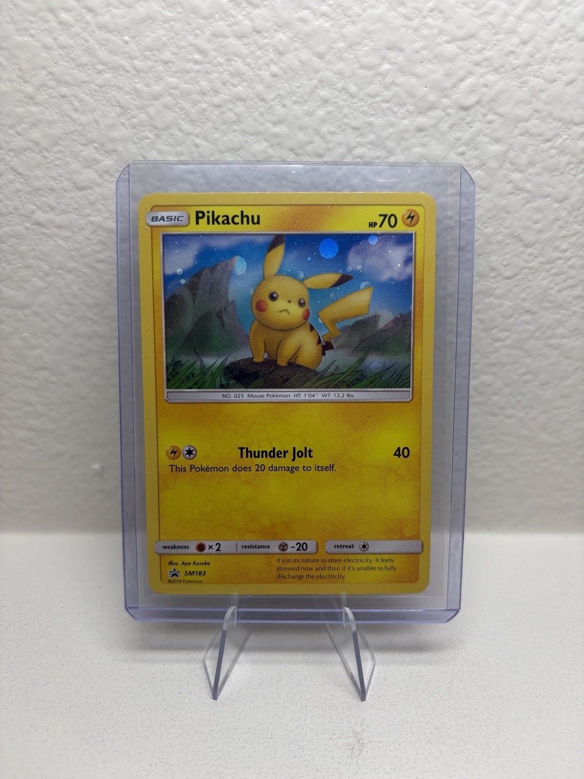 Pikachu SM183 SM Promo Holo English Basic Pokemon TCG Card MP