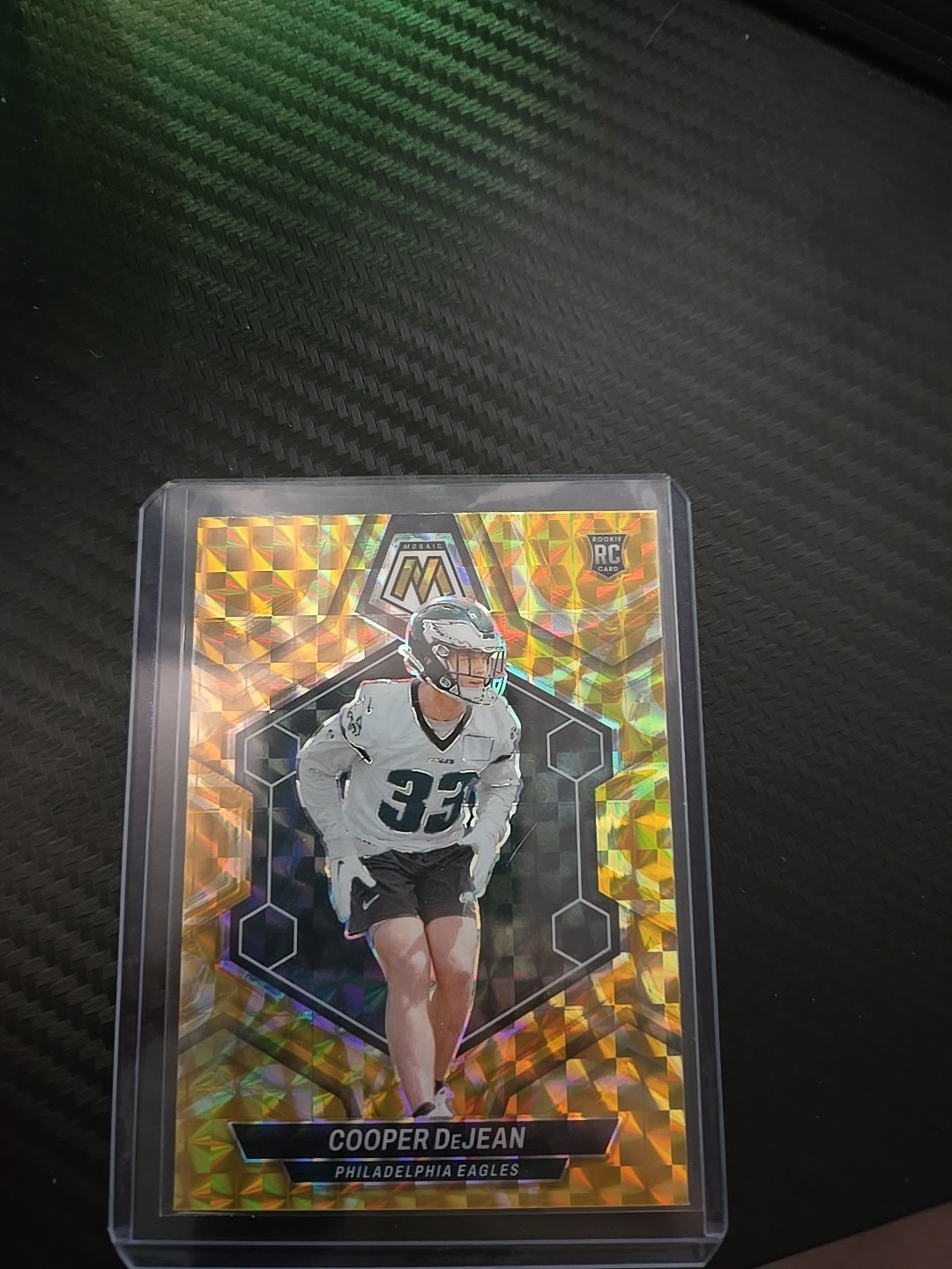 2024 Panini Mosaic Rookies Reactive Yellow Mosaic Prizm #340 Cooper DeJean (RC)