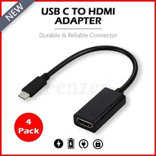 4-Pack USB-C Type-C To HDMI Adapter USB Cable For MHL Android Phone Tablet Black