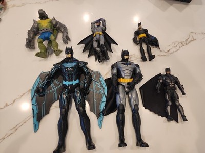 Batman Action Figure Lot 6 DC Comics +Killer Croc Mixed Sizes Mattel Spin Master