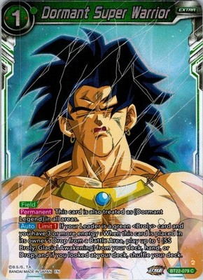 DORMANT SUPER WARRIOR BT22-079 C DRAGON BALL SUPER FOIL NM BT22.,
