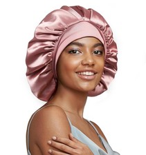 Large 22 Momme Mulberry Silk Bonnets for Women - Hair Care Sleep Cap