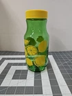 Vintage QUART Anchor Hocking Lemon Jar Green Glass Juice Carafe Yellow With Lid