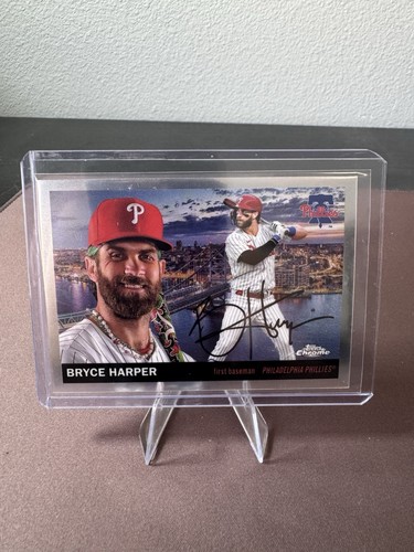 2025 Topps Chrome Platinum Anniversary Bryce Harper City Variation SSP Phillies