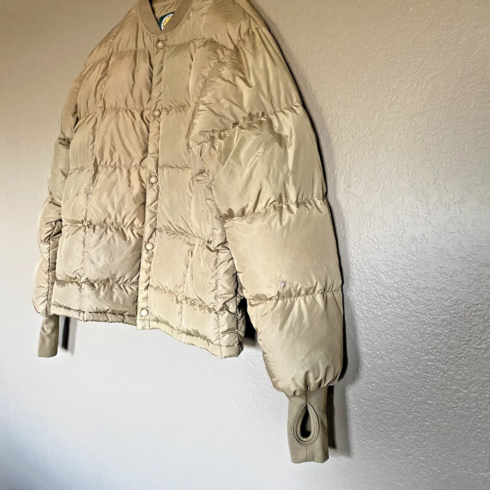 Cabelas Northern Goose Down Puffer Base Layer Jacket size L Snow Ski Hunting VTG - Image 3 of 4