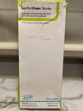 DermaRite Bordered Foam Wound Dressing w/ Silicone Adhesive 4"x12" 5 Ct 43412