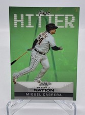 2025 Leaf Baseball Nation Miguel Cabrera Tigers Green Pure Hitter 2/4