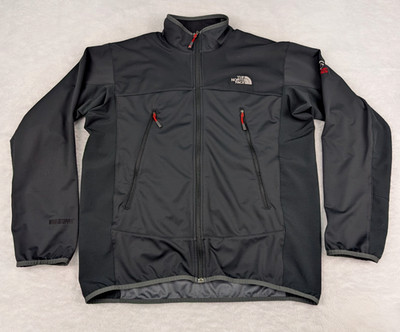 The North Face Summit Series Jacket Mens L Black Windstopper Softshell Full Zip