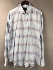 Hawes & Curtis Dress Shirt Blue Striped Piccadilly London XXL Men’s Casual
