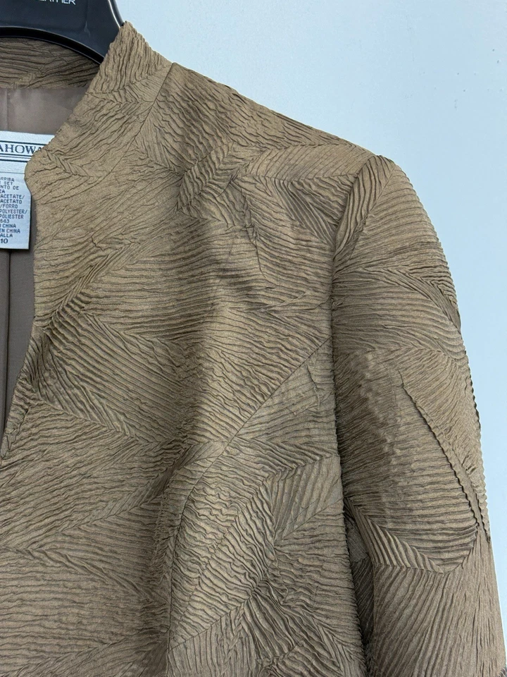 Jessica Howard Blazer Women's Size 10 Brown Long Sleeve Lightweight Jacket - Image 3 of 4