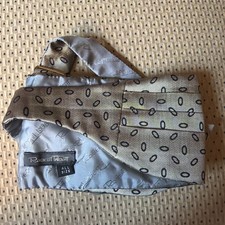 Robert Talbots Cummerbund Mens Tan Geometric Damask Pleated... New Never Worn