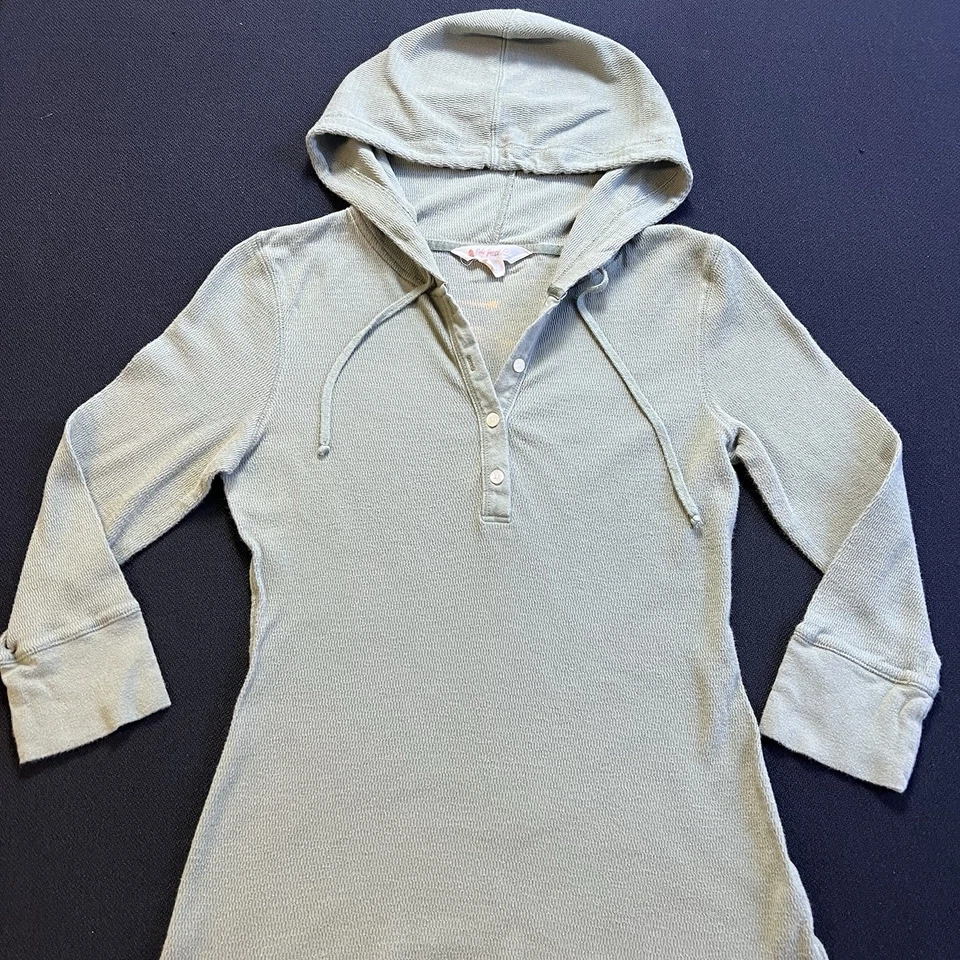 Винтажная женская вязаная толстовка с капюшоном Polo Jeans Ralph Lauren Цвет зеленый Размер Medium - Изображение 2 из 4